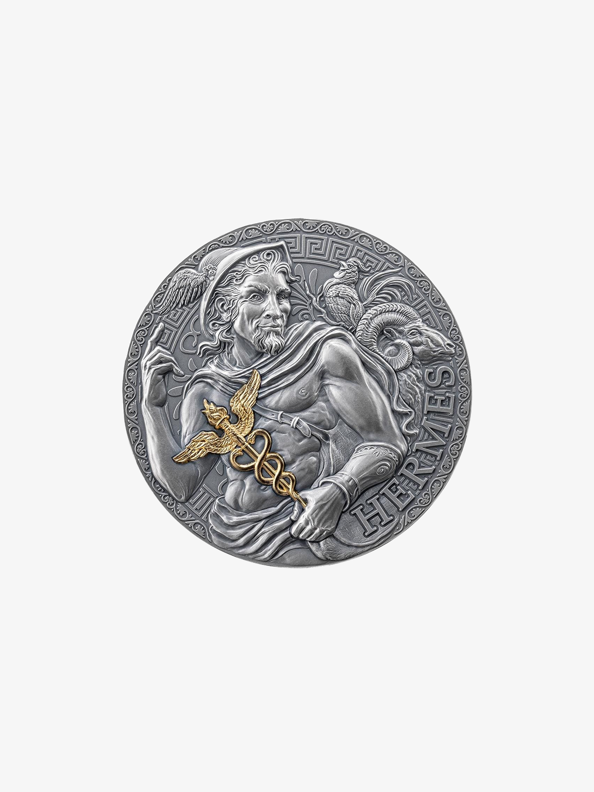 Hermes Silver Coin – Greek God of Speed & Wisdom